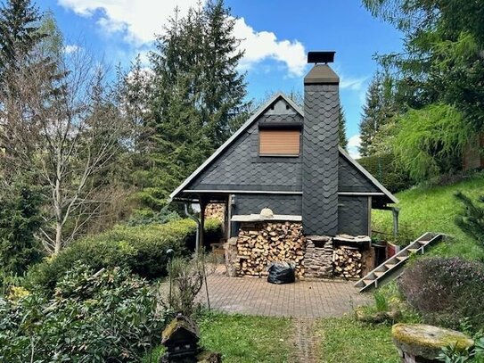 Ferienhaus im Wald mit Pool und Sauna