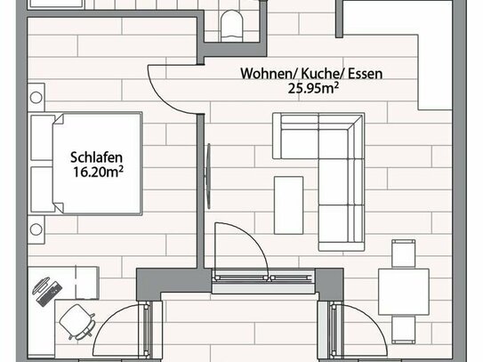 2-Zimmer-Wohnung in der Wohnanlage am Mineralbrunnen zu vermieten