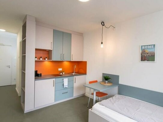 ERSTBEZUG! | neu ausgestattetes möbliertes Apartment mit großem Gemeinschaftsraum & Dachterrasse