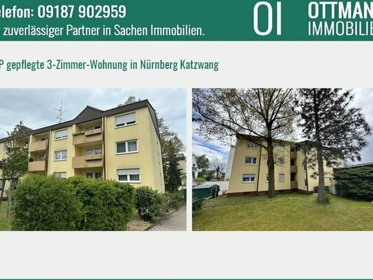 Top gepflegte 3-Zimmer-Wohnung im beliebten Nürnberg Katzwang