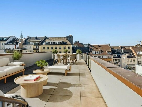 Einzigartige Terrasse mit 68 m² Freifläche zum ruhigen Innenhof - Neubau Erstbezug