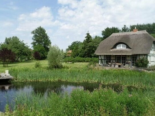 RÜGEN Reet gedecktes Haus mit Teich auf großem Grundstück zu verkaufen