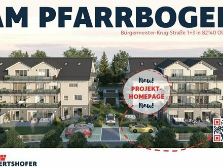 "AM PFARRBOGEN" IN OLCHING: Neubau von zwei Mehrfamilienhäusern mit 26 Wohnungen und Tiefgarage