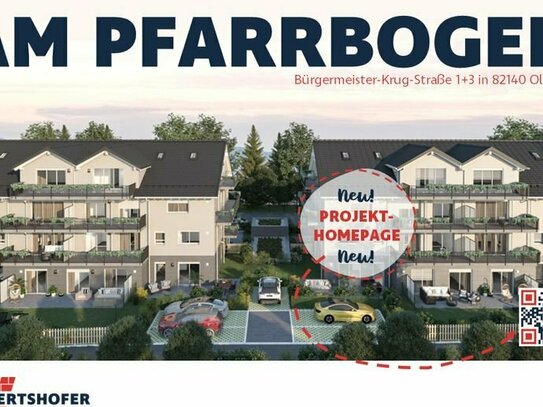 "AM PFARRBOGEN" IN OLCHING: Neubau von zwei Mehrfamilienhäusern mit 26 Wohnungen und Tiefgarage