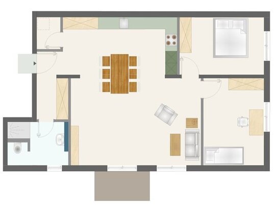 Moderne 3-Zimmer-Wohnung in Kinzig-Nähe, Tiefgarage, Balkon, barrierefrei