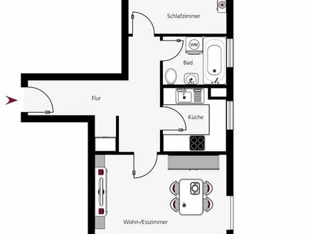 2 Zi. 68 m² perfekt für Kapitalanleger