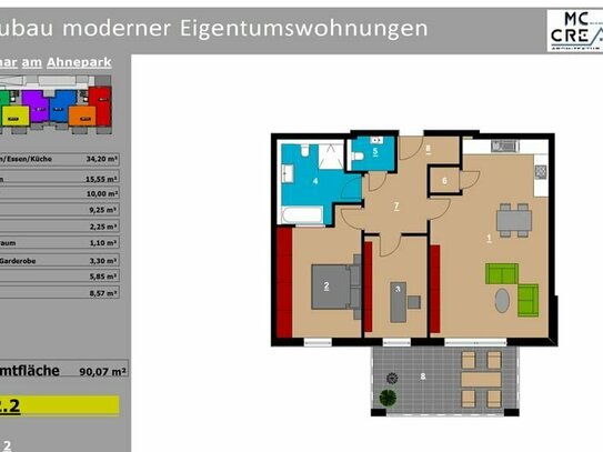Moderne 3 ZKB-Eigentumswohnung im EG mit Einbauküche und Tiefgarage in Vellmar als Kapitalanlage