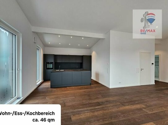 NEUBAU - Ein Juwel zum Mieten! 2-Zimmer-Wohnung mit toller EBK, Dachterrasse und PKW-Stellplatz