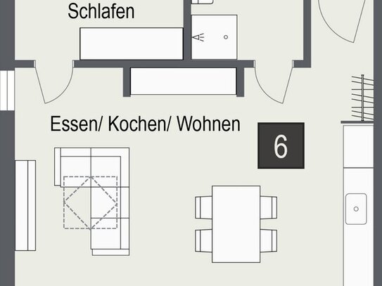 Lebens(t)räume Holledauer Ring - 2-Zimmer-Wohnung mit ca. 23 m² Dachterrasse!!!