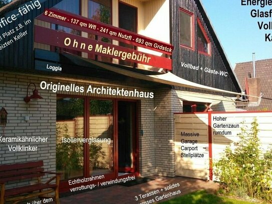 In Hamburgs Nähe im soliden Architektenhaus Leben auf dem Lande mit (möglichem) Home-Office