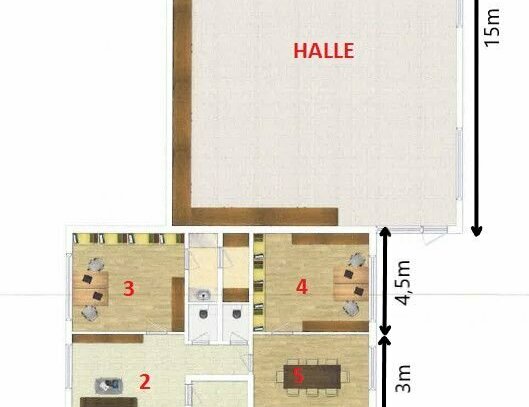 Lagerhalle/-fläche (180 m²) und Bürofläche für sehr attraktive Konditionen!!!