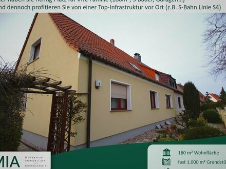 Eigenes Haus in der Stadt mit fußläufiger S-Bahn & Badesee vor Ort
