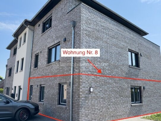 Zukunftsorientiert mit Luftwärmepumpe! KFW40 EE Standard Erdgeschosswohnung mit Fahrstuhl in ruhiger Lage von Papenburg…