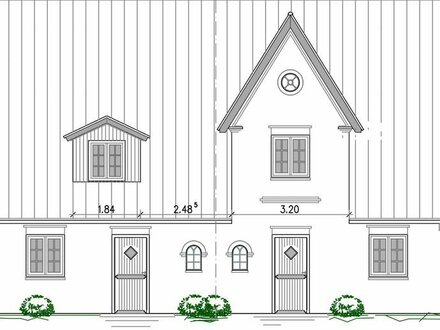 Attraktives Baugrundstück mit geplantem Doppelhaus in schöner Wohnlage