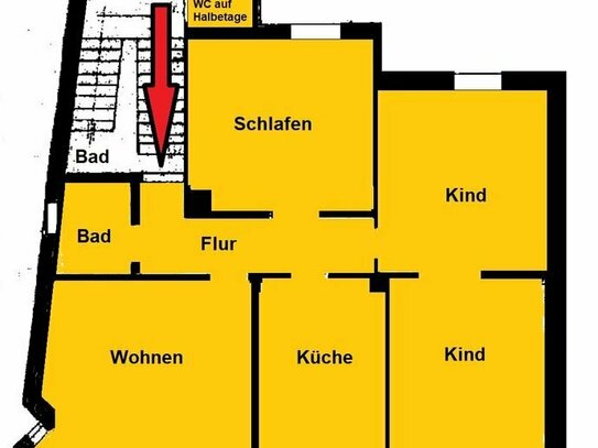 Nest für junge Paare/Familien: 3-Zi.-Dachgeschoss-Wohnung in zentraler Lage von Schwelm