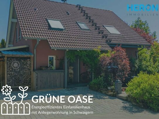 GRÜNE OASE - Energieeffizientes Einfamilienhaus mit Anliegerwohnung und Stellplatz in Schwaigern