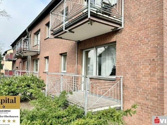 Gepflegte Erdgeschosswohnung mit Balkon, Gartenanteil, Garage und Stellplatz in Oberhausen-Holten