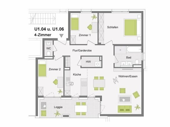 4-Zimmerwohnung 108 m² Obergeschoss