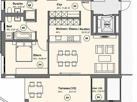 Erstbezug/Neubau 4-Zimmerwohnung mit Gartenanteil im Wohnpark Schönblick (Whg20)