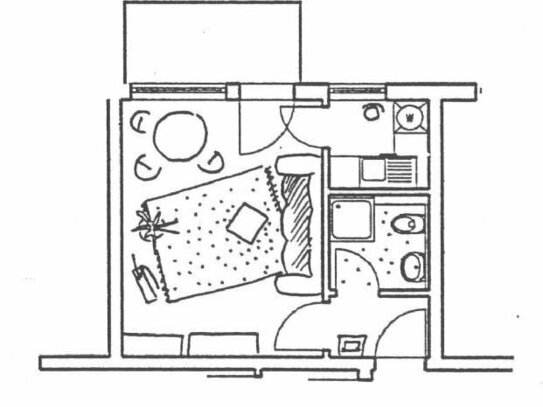 1 Zimmerwohnung im 2. OG in der Wohnanlage Falkenstein