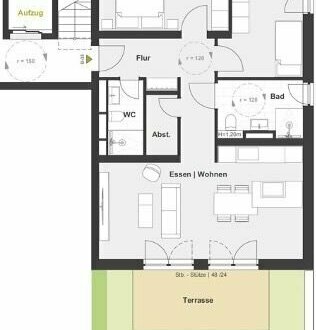 B-03 Erdgeschoss - Garten Wohnungen mit Terrasse