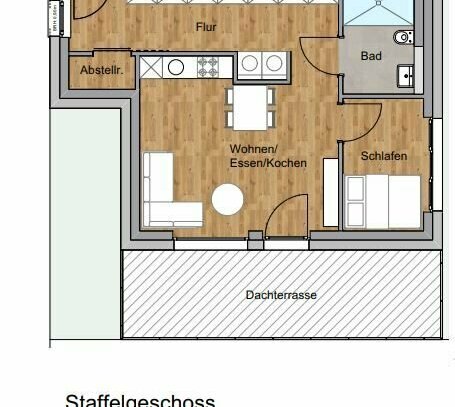 Perfekt für clevere Kapitalanleger: barrierefreie Wohnung in MFH mit Tagespflege. Traumhafte Dachterrasse!