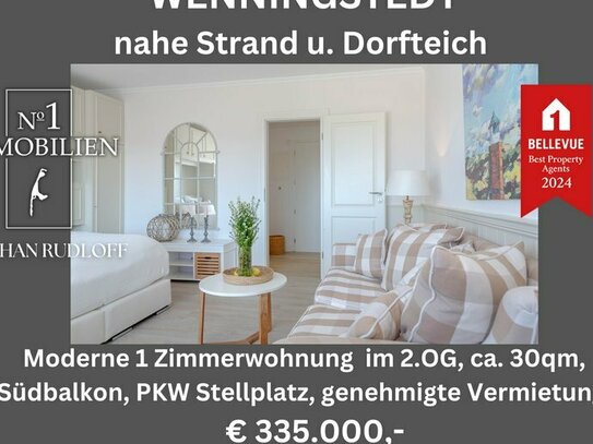 Wenningstedt: Nahe Strand u. Dorfteich- Modernes 1 Raumwunder mit Stellpatz