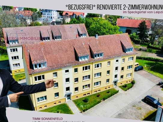 Nähe Kahnsdorfer See - Bezugsfreie, frisch renovierte 2-Zimmer-Dachgeschosswohnung in Rötha