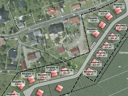 Baugrundstück für Einfamilienhaus in Autobahnnähe Bauträgerfrei und Vollerschlossen in Ruhiger Lage