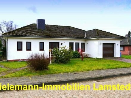 Bungalow mit ebenerdiger Wohnfläche, Terrasse, Garten, Teilkeller, Garage