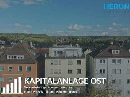 KAPITALANLAGE OST - Vermietete Eigentumswohnung mit Balkon in Heilbronn