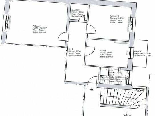 Schöne 2 Raum mit Balkon und Stellplatz in Meißen zu vermieten