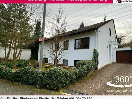 Mainz-Gonsenheim: Großes, freistehendes Einfamilienhaus mit 2 zusätzlichen Wohnungen und sehr schönem Garten
