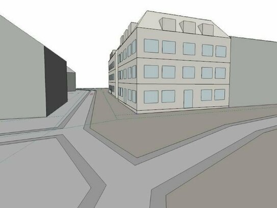 Mölkau: Baugrundstück für Wohn-und Geschäftshaus mit Planung, ca. 1.300 m² BGF