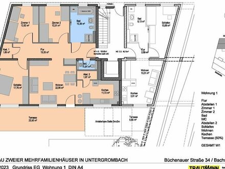 Neubau in Untergrombach – EG mit großer Terrasse - barrierefrei