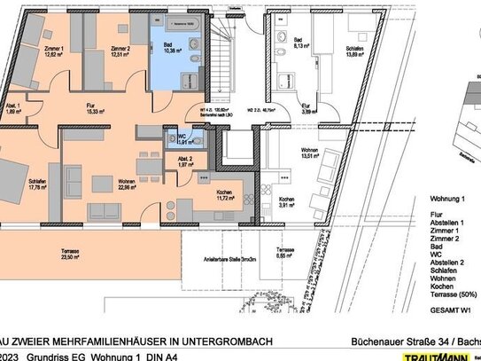 Neubau in Untergrombach – EG mit großer Terrasse - barrierefrei