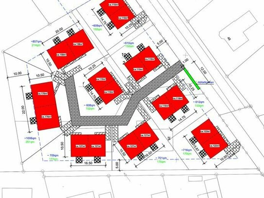 Grundstück für Doppelhäuser (18 DHH/2380 m² Wfl.) - Huntlosen-Großenkneten - Oldenburg 10 Min. Fahrt