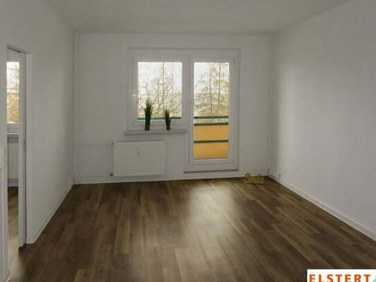 Familienfreundliche 3-Raum-Wohnung in ruhiger Randlage + Westbalkon + Aussicht ins Grüne