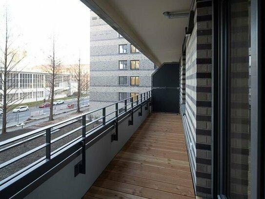 *Neubau - großzügige 1-Raumwohnung mit Einbauküche, Blick ins Grüne und Balkon - *H4.05*