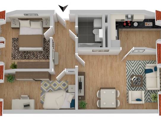Nettokaltmiete exkl. Betriebskosten, for rent at Backstraße 4 , Suhl , Suhl (98527)