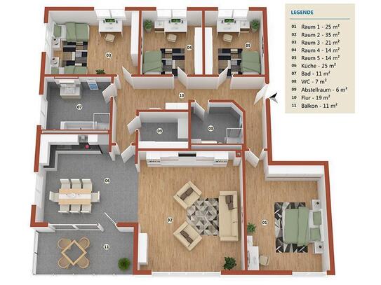 Wohnung zur Miete, for rent at Halle (Saale), Dölau,, (06120), Germany