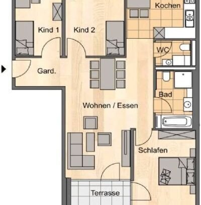 Terrassenwohnung zur Miete, for rent at (07743), Zwätzen,, Jena, Germany