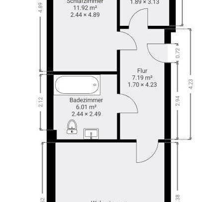 Nettokaltmiete exkl. Betriebskosten, for rent at Aue (08280), Germany