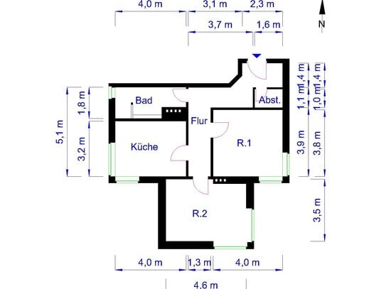 Wohnung zur Miete, for rent at Magdeburg, Beimssiedlung,, (39110), Germany