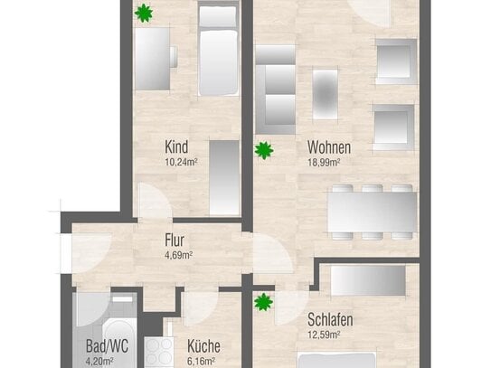 Wohnung zur Miete, for rent at Kapellenberg 813,, Chemnitz, (09119), Germany