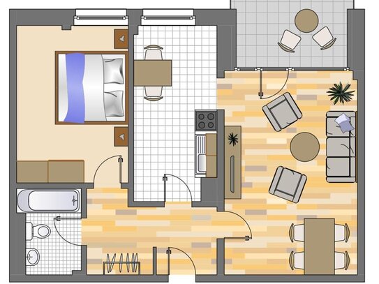 Wohnung zur Miete, for rent at Düsseldorf, Hassels,, (40599), Germany