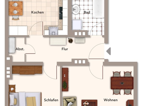 Nettokaltmiete exkl. Betriebskosten, for rent at Große Diesdorfer Straße 124 , Stadtfeld West , Magdeburg (39110)
