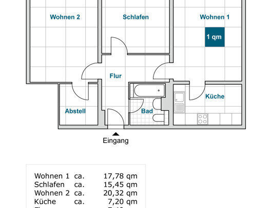 Wohnung zur Miete, for rent at Leuben (Rottwerndorfer Str.),, Dresden, (01257), Germany