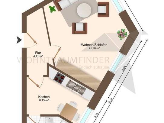 Kaltmiete zzgl. Nebenkosten, for rent at Johann-von-Zimmermann-Str. 29 , Zentrum , Chemnitz (09111)