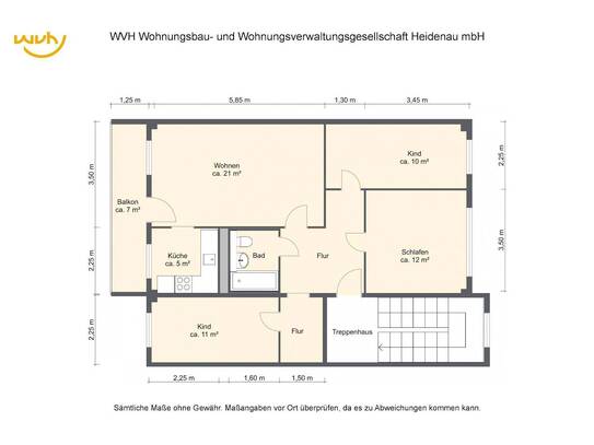 Nettokaltmiete exkl. Betriebskosten, for rent at Käthe-Kollwitz-Straße 26 , Heidenau (01809)